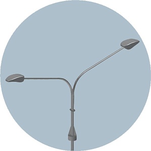 Консольный кронштейн двухрожковый К3-1,5-2,5-1-1